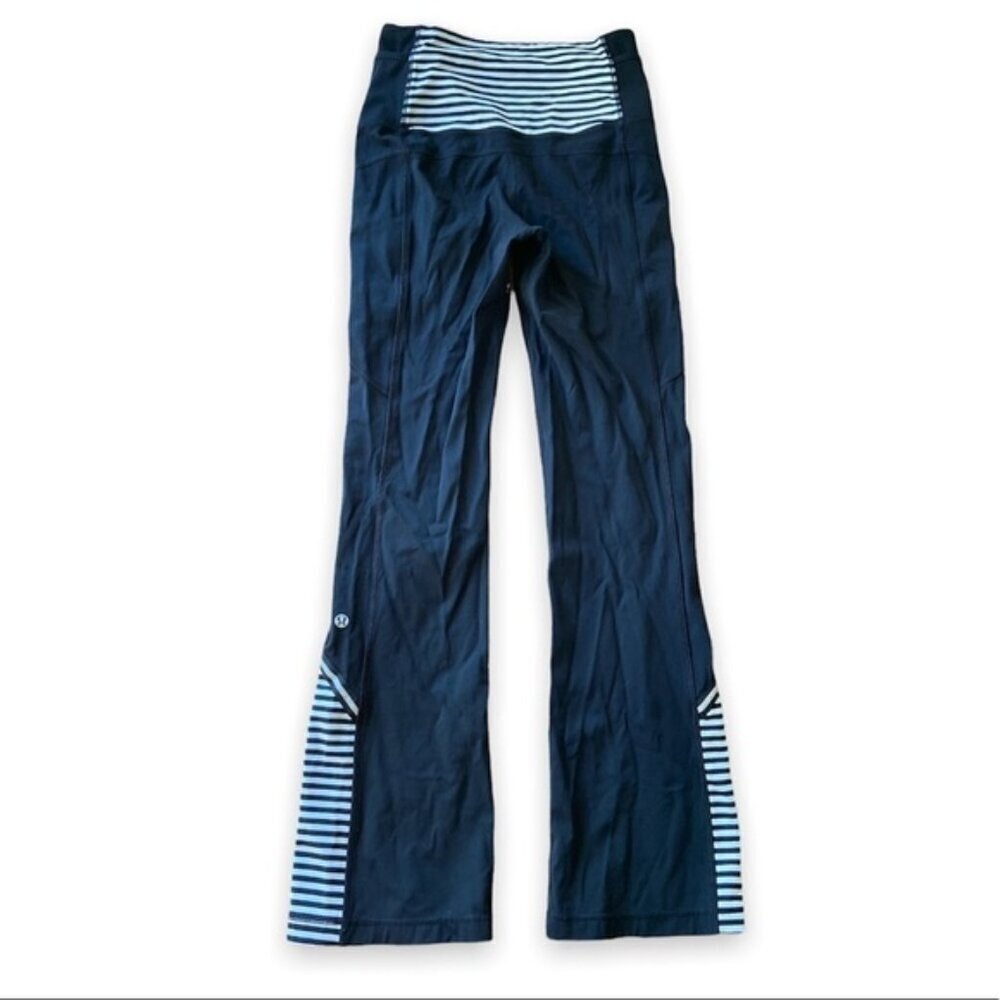 Lululemon Run: Ice Queen PantBlack / Classic Stripe Black White / Black size 4 - Picture 11 of 16
